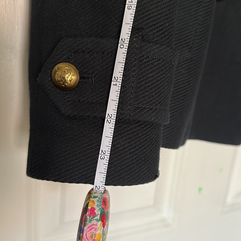 Banana Republic Navy Pea Coat, shell Cotton, lining polyester: pit to pit 19” - Picture 8 of 10